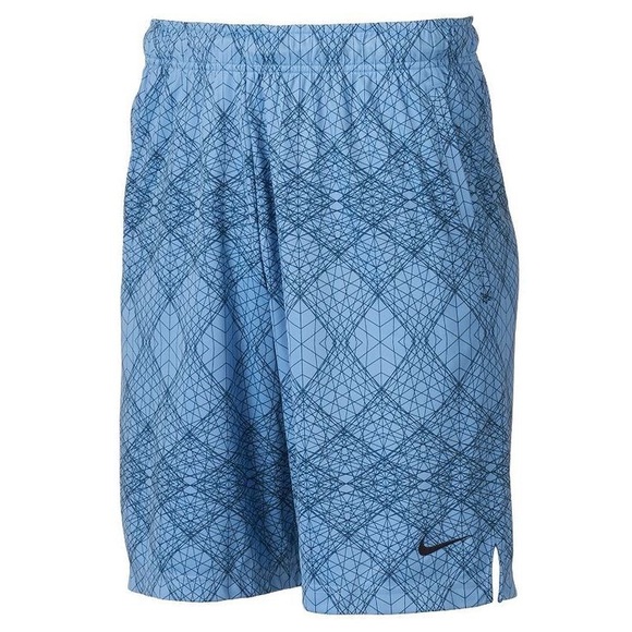 Nike Other - Nike Dri-Fit Training Shorts Geometric Line Basketball Mens S Blue Athletic
